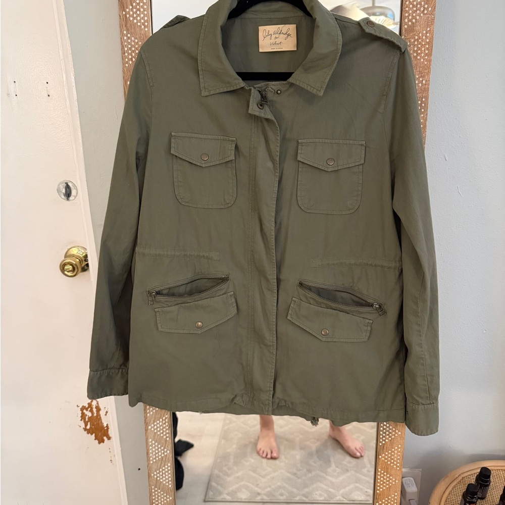 Lily Aldridge for VELVET by Graham & Spencer Velvet Army Green Anorak Jacket